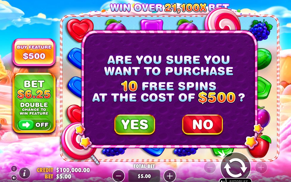 Scatter symbols on the 6x5 grid before free spins