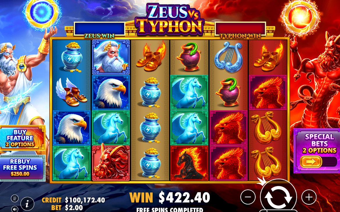 Win screen showing a win on the 6x4 grid