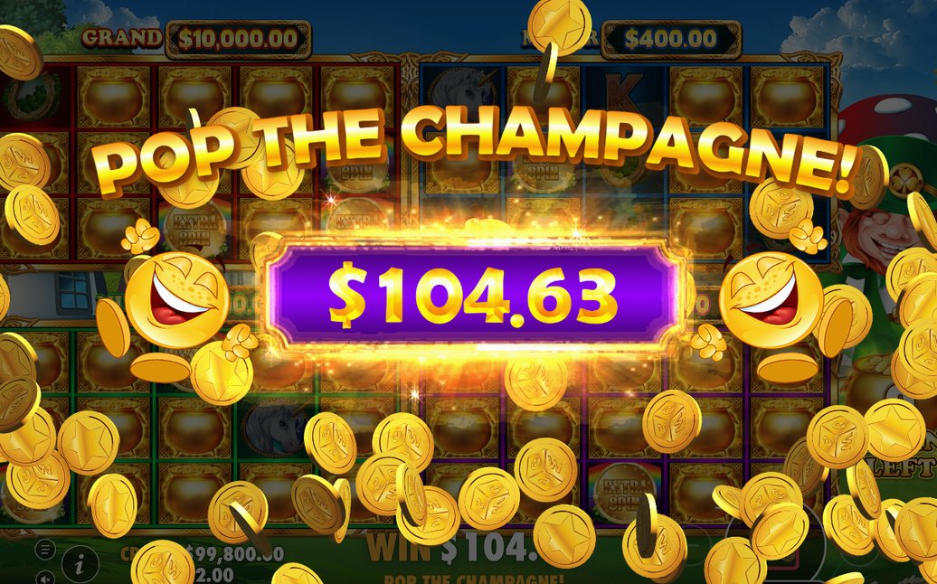 Win screen after a payline win on the 5x3 grid
